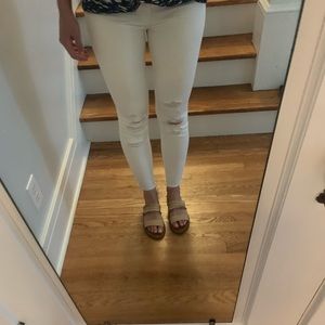 J Brand White Skinny Ankle Jeans